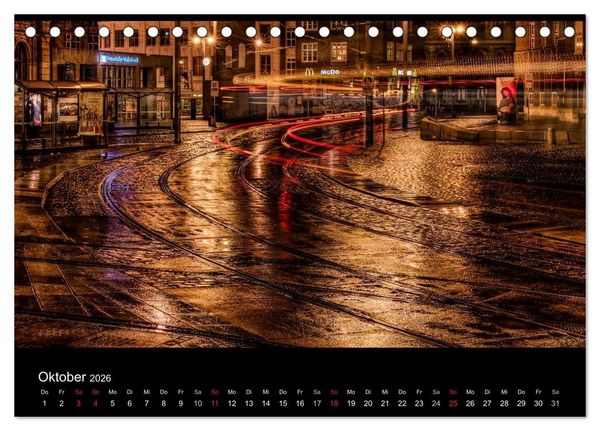 Produktbild: Bremen bei Nacht (Tischkalender 2026 DIN A5 quer), CALVENDO Monatskalender