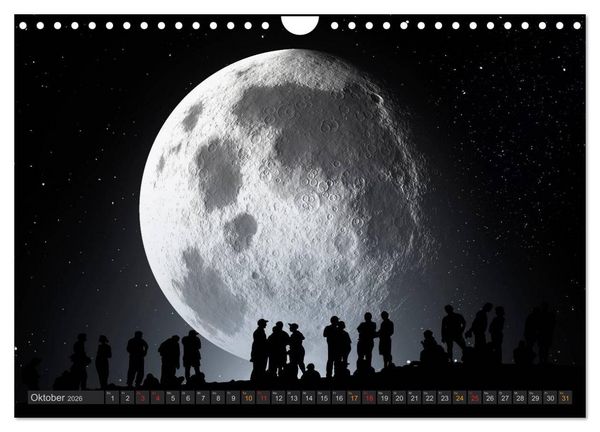 Produktbild: Sonne und Mond - faszinierend und anziehend (Wandkalender 2026 DIN A4 quer), CALVENDO Monatskalender