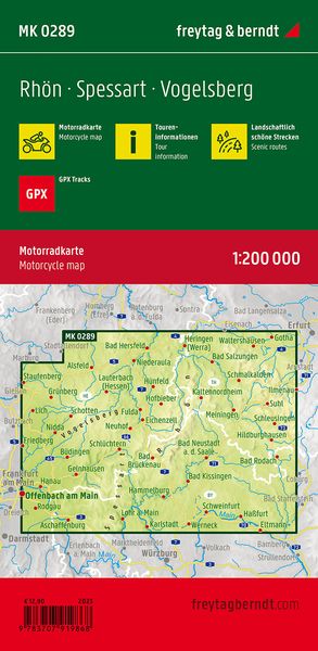 Rhön, Motorradkarte 1:200.000, freytag & berndt