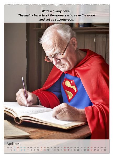 Produktbild: Exploring new passions as a pensioner (Wall Calendar 2026 DIN A2 portrait), CALVENDO 12 Month Wall Calendar