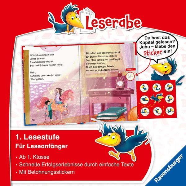 Produktbild: Leserabe 1. Lesestufe - Luna und das fliegende Pferd
