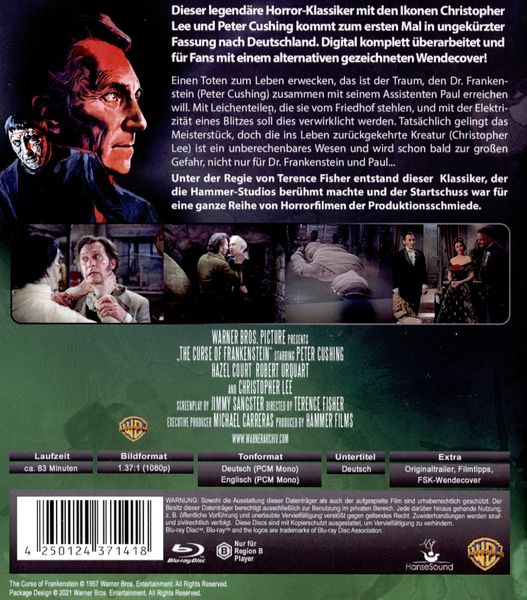 Produktbild: Frankensteins Fluch - uncut Fassung (in HD neu abgetastet)