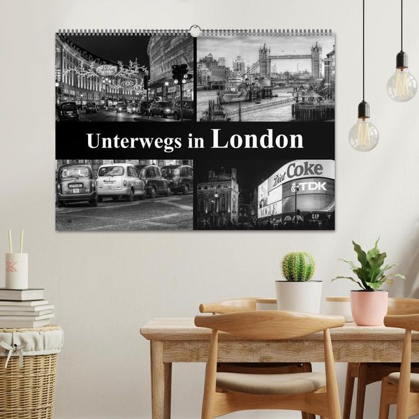 Produktbild: Unterwegs in London (Wandkalender 2026 DIN A2 quer), CALVENDO Monatskalender