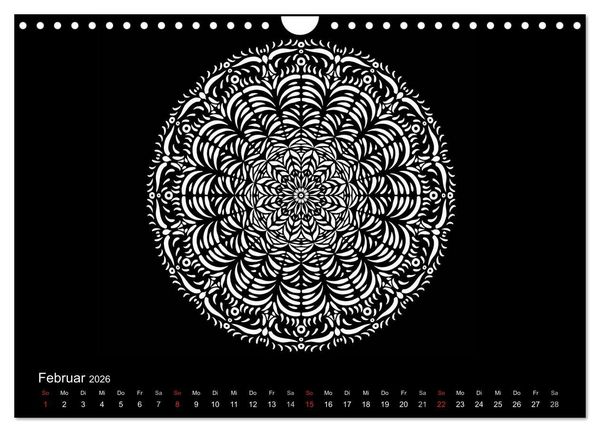 Produktbild: Entspannung und Ruhe durch Mandalas (Wandkalender 2026 DIN A4 quer), CALVENDO Monatskalender