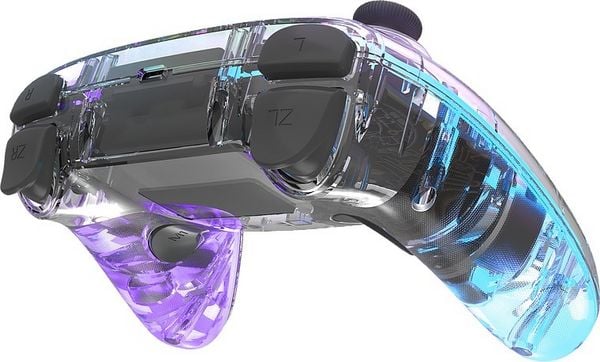 Produktbild: SPEEDLINK RAIT NX RGB Gamepad - Wireless/Wired - for PC/Android/Switch OLED/Lite, clear transparent
