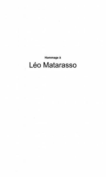 Produktbild: Hommage a leo matarasso
