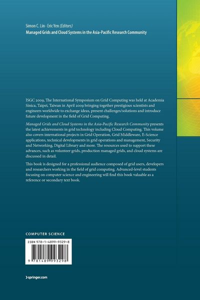 Produktbild: Managed Grids and Cloud Systems in the Asia-Pacific Research Community