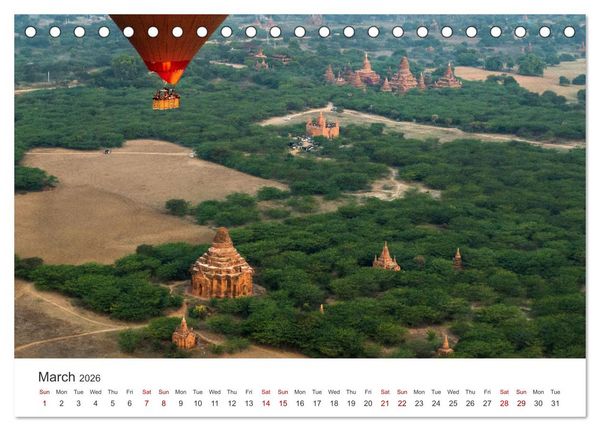 Produktbild: Bagan - Pagodas in the forest (Desk Calendar 2026 DIN A5 landscape), CALVENDO 12 Month DeskCalendar