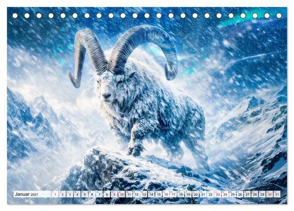 Produktbild: Sternzeichen - Die M&auml;chte des Tierkreises (Tischkalender 2027 DIN A5 quer), CALVENDO Monatskalender