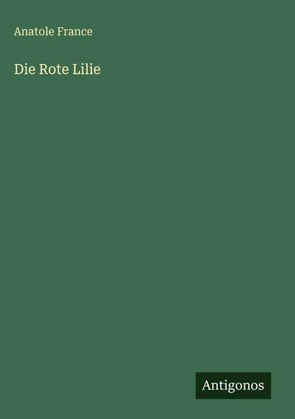 Produktbild: Die Rote Lilie
