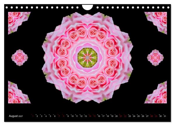Produktbild: ROSEN MANDALAS (Wandkalender 2027 DIN A4 quer), CALVENDO Monatskalender