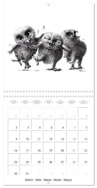 Produktbild: owls and mates 2026 (Wall Calendar 2026 12 &times; 12 Inch) CALVENDO 12 Month Wall Calendar