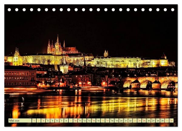 Produktbild: St&auml;dte der Welt - Skylines in der Nacht (Tischkalender 2026 DIN A5 quer), CALVENDO Monatskalender