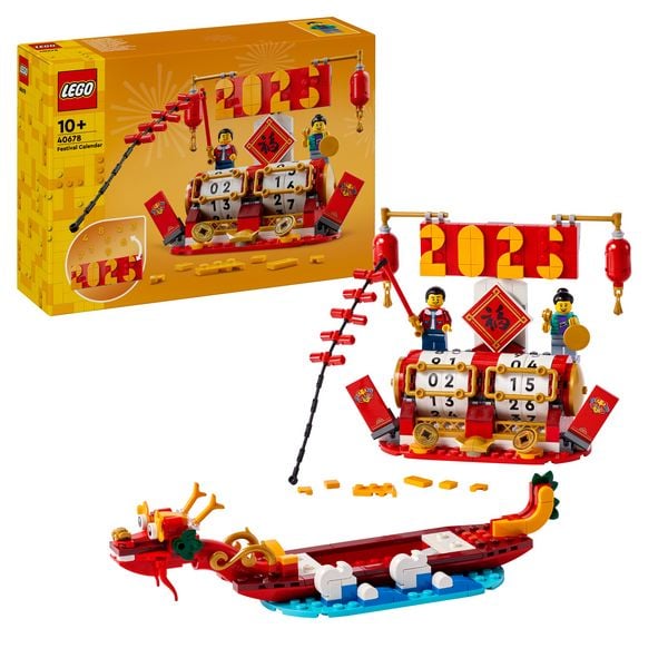 LEGO Feiertagskalender, Mondneujahrsgeschenk, Set für Kinder 40678