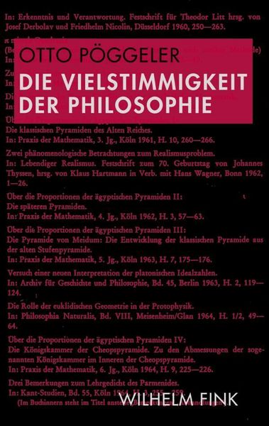Produktbild: Die Vielstimmigkeit der Philosophie