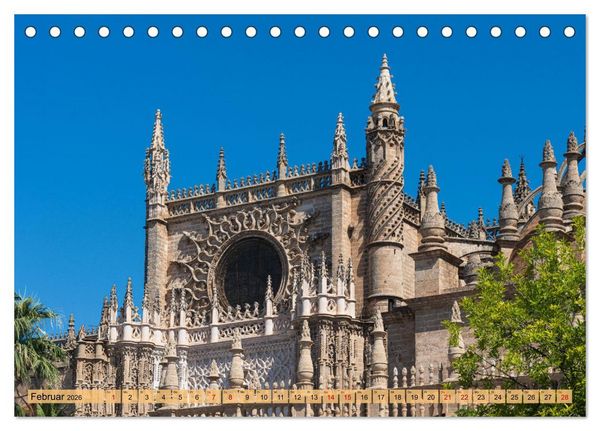 Produktbild: Sevilla - Unterwegs in Spanien (Tischkalender 2026 DIN A5 quer), CALVENDO Monatskalender