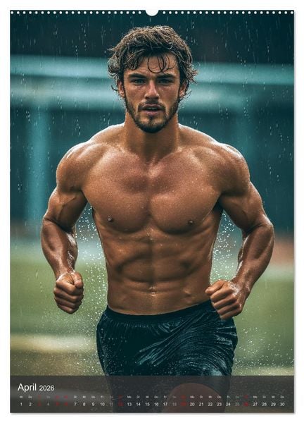 Produktbild: SEXY JUNGS - Nackte Haut beim Fu&szlig;ball (Wandkalender 2026 DIN A2 hoch), CALVENDO Monatskalender