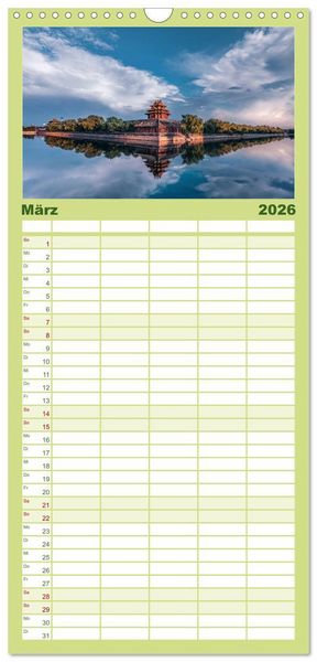 Produktbild: Familienplaner 2026 - Peking - Die faszinierende Hauptstadt Chinas. mit 5 Spalten (Wandkalender, 21 x 45 cm) CALVENDO