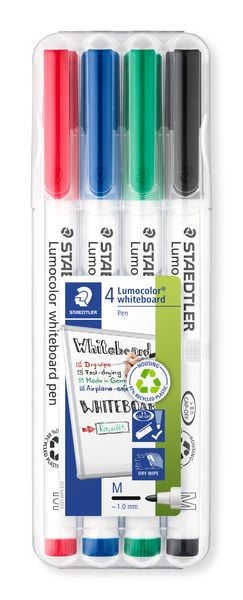 STAEDTLER Whiteboard-Marker Lumocolor whiteboard pen 301, 4er Set