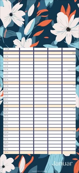 Produktbild: Floral total Familienplaner 2027