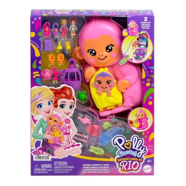 Polly Pocket Affenmama und Baby