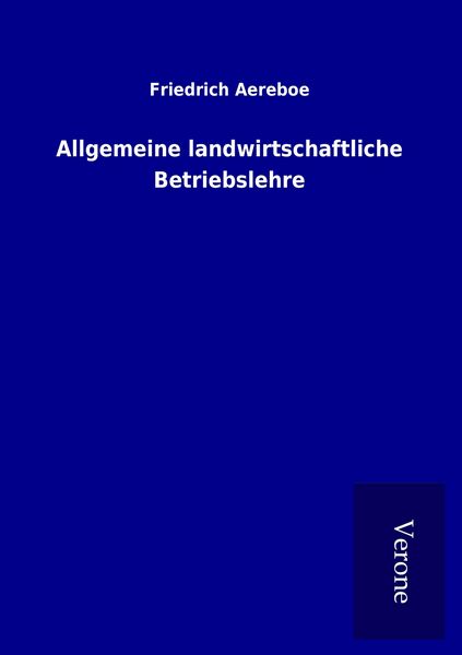 Produktbild: Allgemeine landwirtschaftliche Betriebslehre