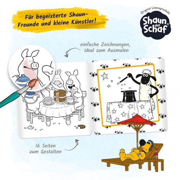 Produktbild: Tr&ouml;tsch Shaun das Schaf Stickermalbuch Malbuch mit Stickern