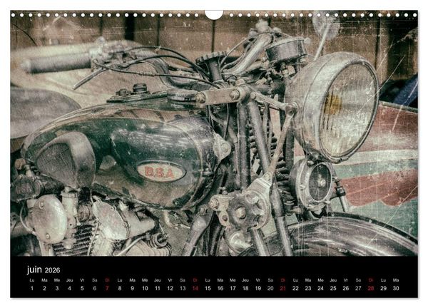 Produktbild: MOTOS VINTAGE (Calendrier mural 2026 DIN A3 vertical), CALVENDO calendrier mensuel