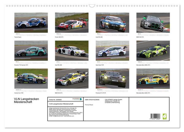 Produktbild: VLN Langstrecken Meisterschaft (Wandkalender 2026 DIN A2 quer), CALVENDO Monatskalender