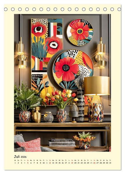 Produktbild: Edle Wandteller. Kunstvolle Designs in stilvollen Interieurs (Tischkalender 2026 DIN A5 hoch), CALVENDO Monatskalender