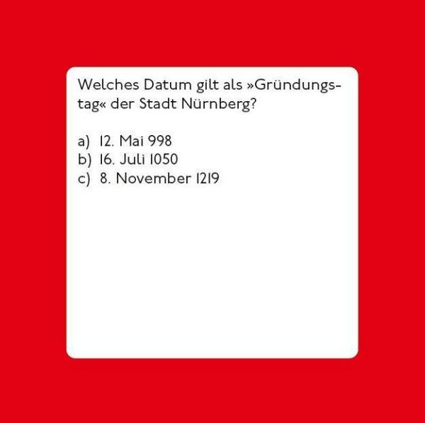 Produktbild: Das N&uuml;rnberg-Quiz (Neuausgabe)