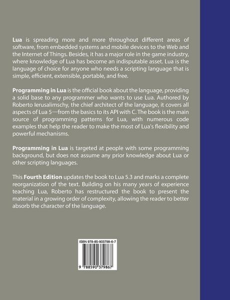 Produktbild: Programming in Lua, fourth edition