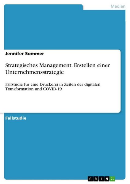Produktbild: Strategisches Management. Erstellen einer Unternehmensstrategie