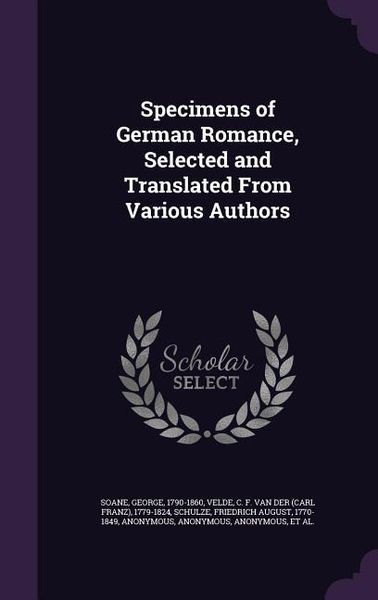 Produktbild: Specimens of German Romance, Selected and Translated From Various Authors