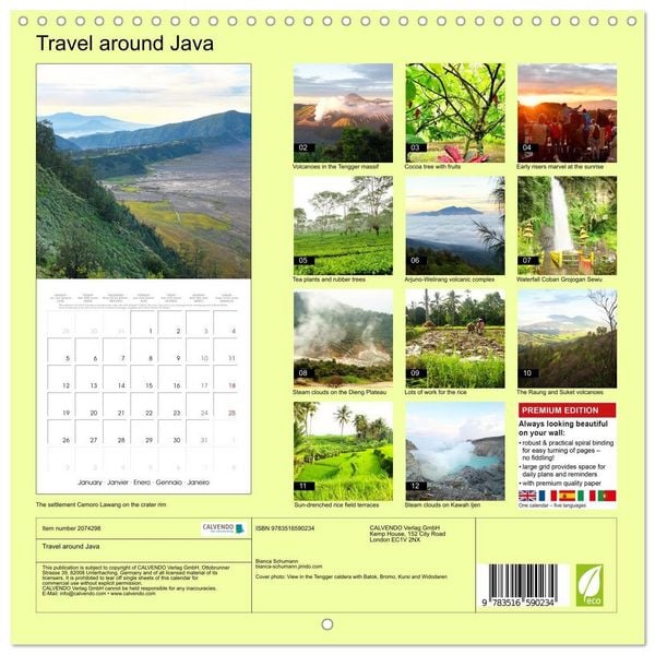 Produktbild: Travel around Java (Wall Calendar 2026 12 &times; 12 Inch) CALVENDO 12 Month Wall Calendar