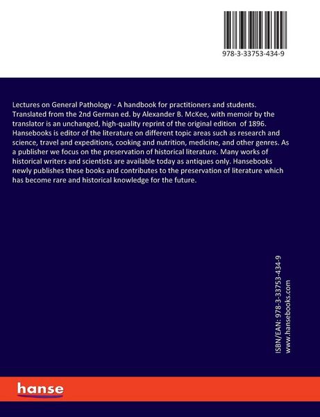 Produktbild: Lectures on General Pathology