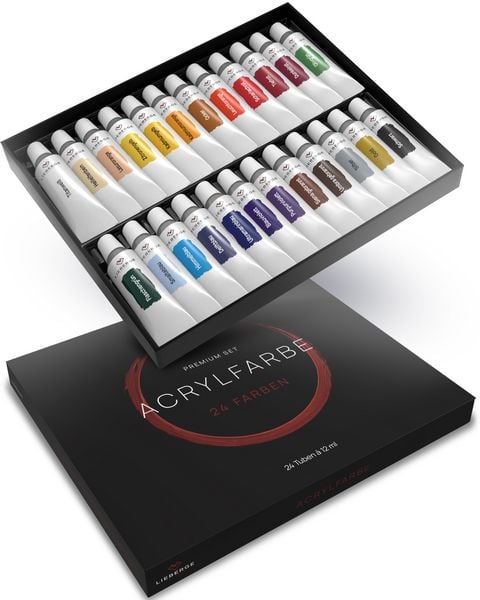 LIEBERGE Acrylfarben-Set 24 Farben à 12ml