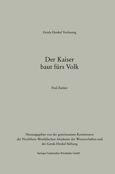 Produktbild: Der Kaiser baut f&uuml;rs Volk