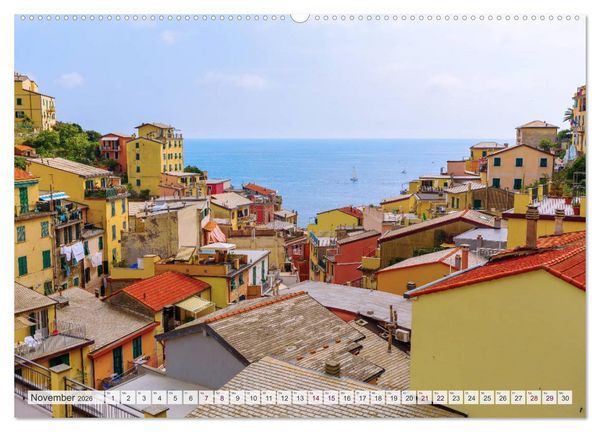 Produktbild: Cinque Terre - F&uuml;nf malerische D&ouml;rfer an der ligurischen K&uuml;ste (Wandkalender 2026 DIN A2 quer), CALVENDO Monatskalender