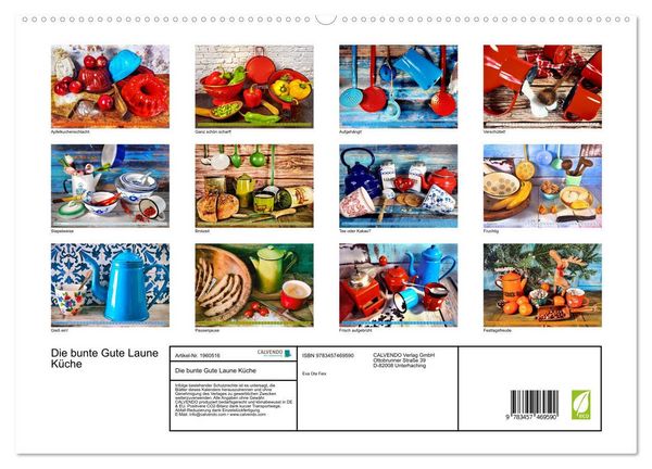 Produktbild: Die bunte Gute Laune K&uuml;che (hochwertiger Premium Wandkalender 2026 DIN A2 quer), Kunstdruck in Hochglanz