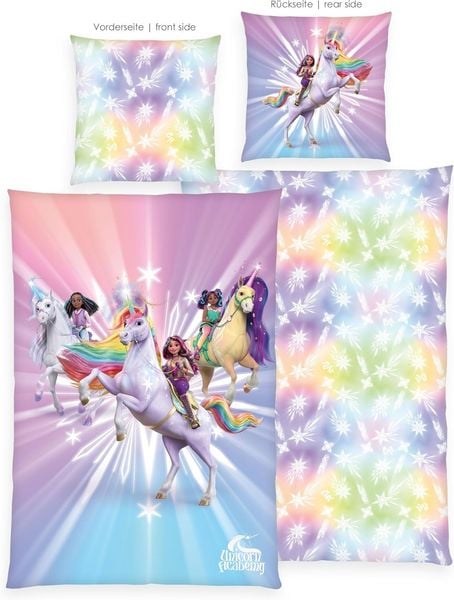 Produktbild: Herding 4428601050 - Unicorn Academy, Baumwolle/Renforc&eacute;, 135x200/80x80cm