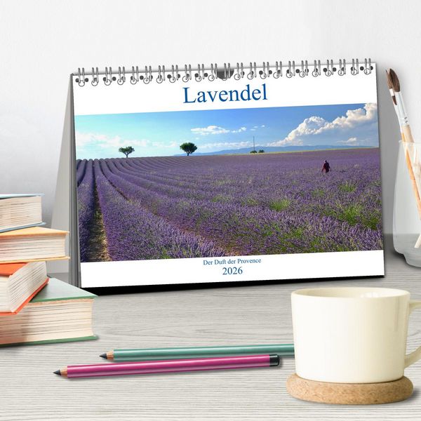 Produktbild: Lavendel. Der Duft der Provence (Tischkalender 2026 DIN A5 quer), CALVENDO Monatskalender