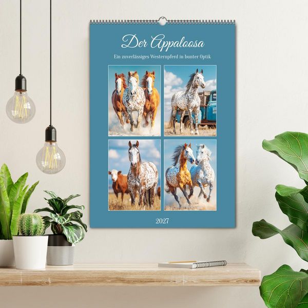 Produktbild: Der Appaloosa. Ein zuverl&auml;ssiges Westernpferd in bunter Optik (Wandkalender 2027 DIN A2 hoch), CALVENDO Monatskalender