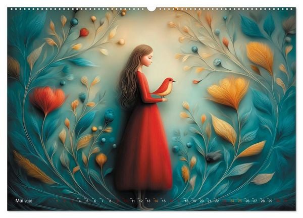 Produktbild: Naive Farbwelten (hochwertiger Premium Wandkalender 2026 DIN A2 quer), Kunstdruck in Hochglanz