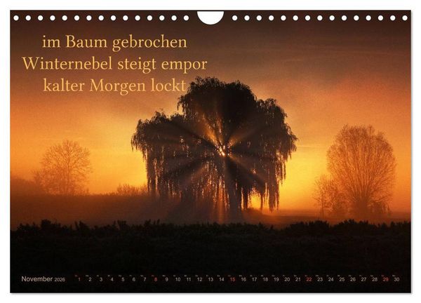 Produktbild: Haiku - Gedichte in 17 Silben (Wandkalender 2026 DIN A4 quer), CALVENDO Monatskalender