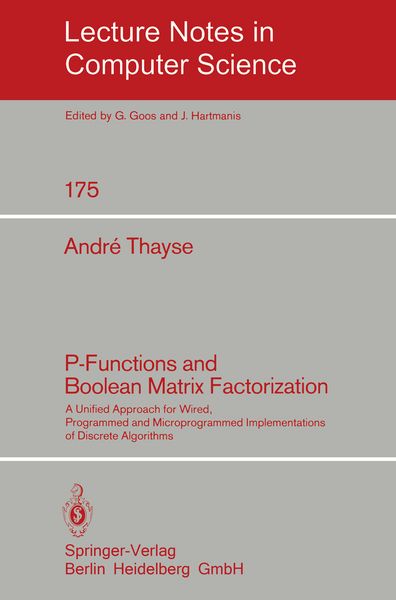 Produktbild: P-Functions and Boolean Matrix Factorization