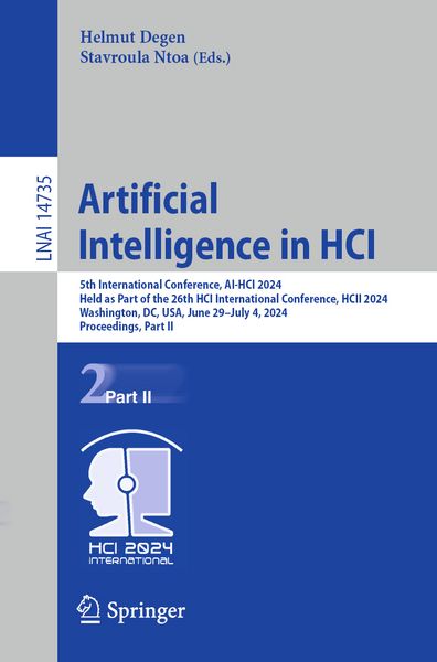Produktbild: Artificial Intelligence in HCI