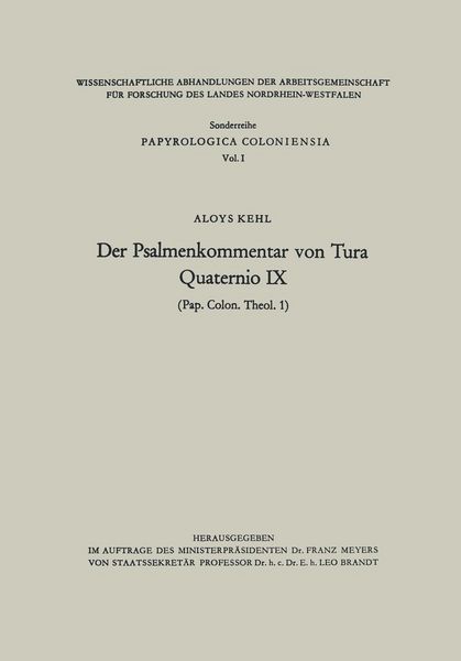 Produktbild: Der Psalmenkommentar von Tura
