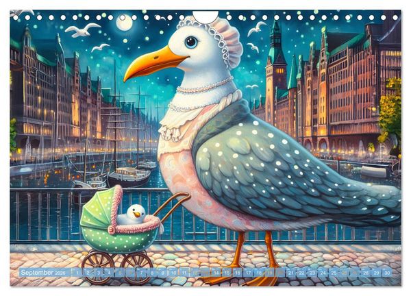 Produktbild: Die M&ouml;we Emma in Hamburg (Wandkalender 2026 DIN A4 quer), CALVENDO Monatskalender