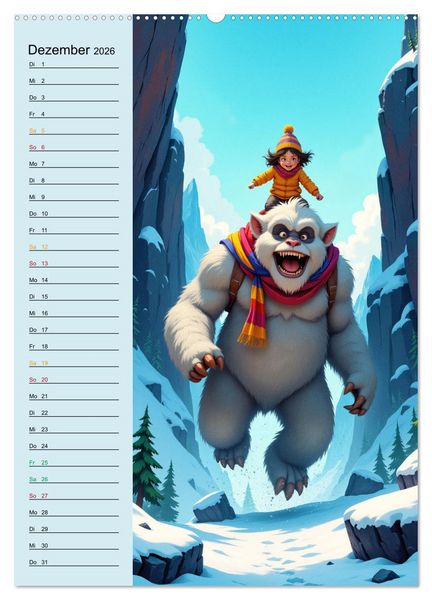 Produktbild: Traumreise ins Abenteuerland - Planer f&uuml;r Kinder (hochwertiger Premium Wandkalender 2026 DIN A2 hoch), Kunstdruck in Hochglanz